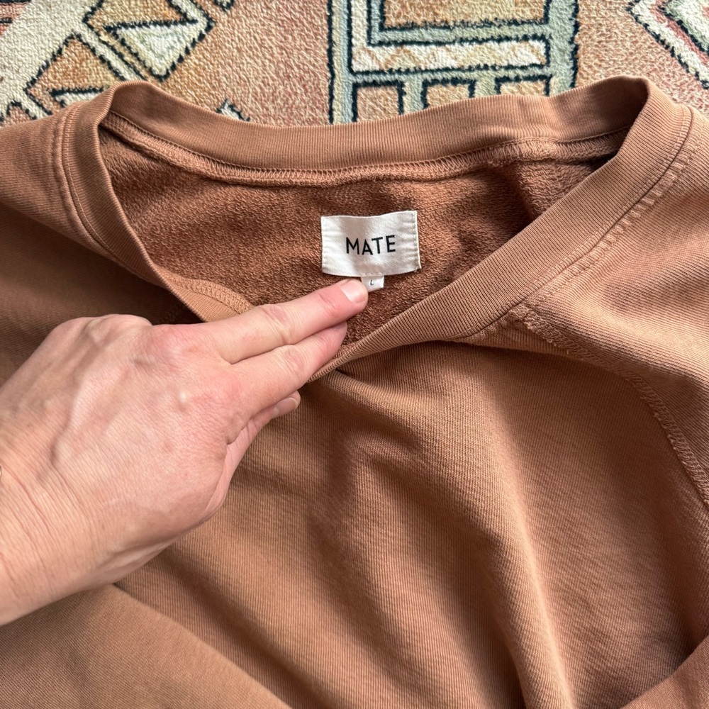MATE The Label SET: organic terry raglan sweatshirt & jogger sweatpants, Sedona - Picture 3 of 12